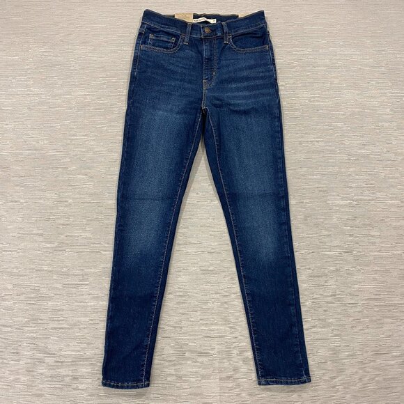 Levis 720 Jeans Womens 27 x 28 High Rise Super Skinny Medium Wash Stretch Denim - Picture 2 of 14